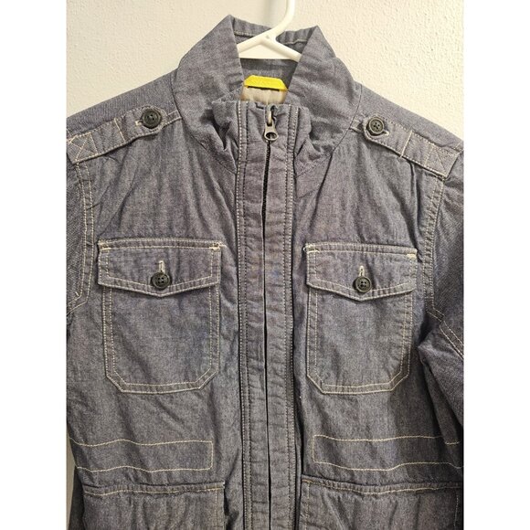 Nautica Kids Boys Military Utility Lightweight Blue Full Zip Jacket Size Small 8 - Picture 1 of 10